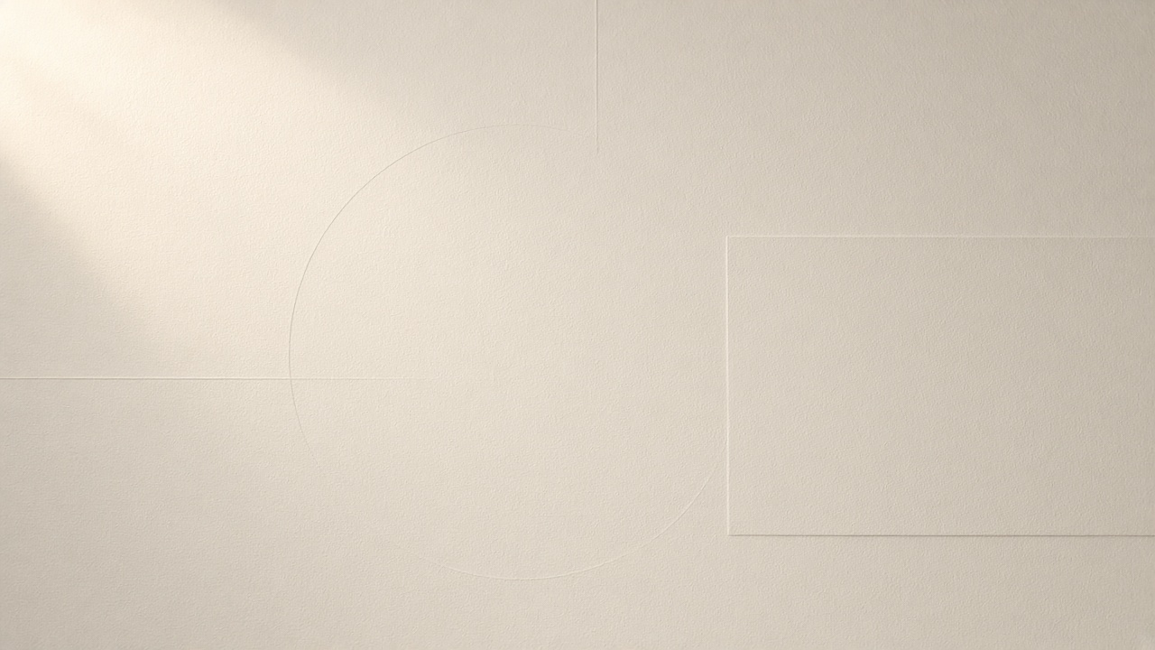 Ivory architectural board with barely visible blind-embossed geometry.